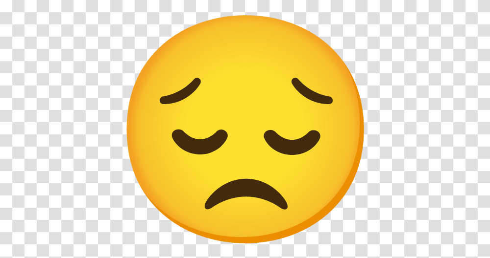 Pensive Face Emoji Meaning With Pensive Emoji Google, Tennis Ball, Sport, Sports, Pac Man Transparent Png