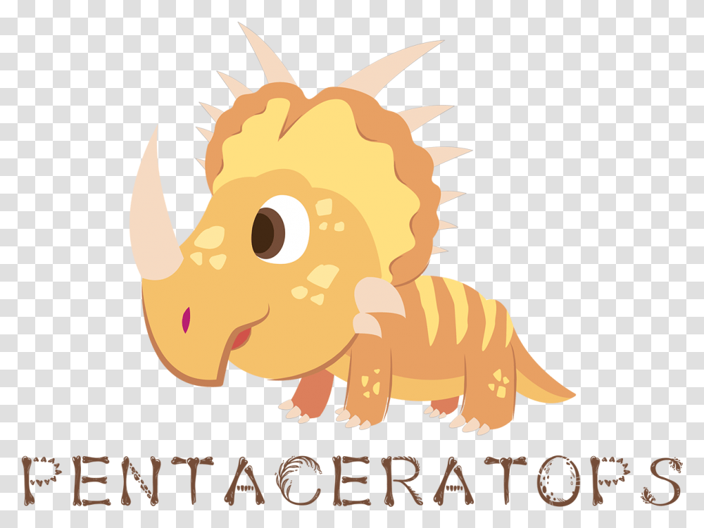 Pentaceratops Cartoon, Animal, Wildlife, Mammal, Poster Transparent Png