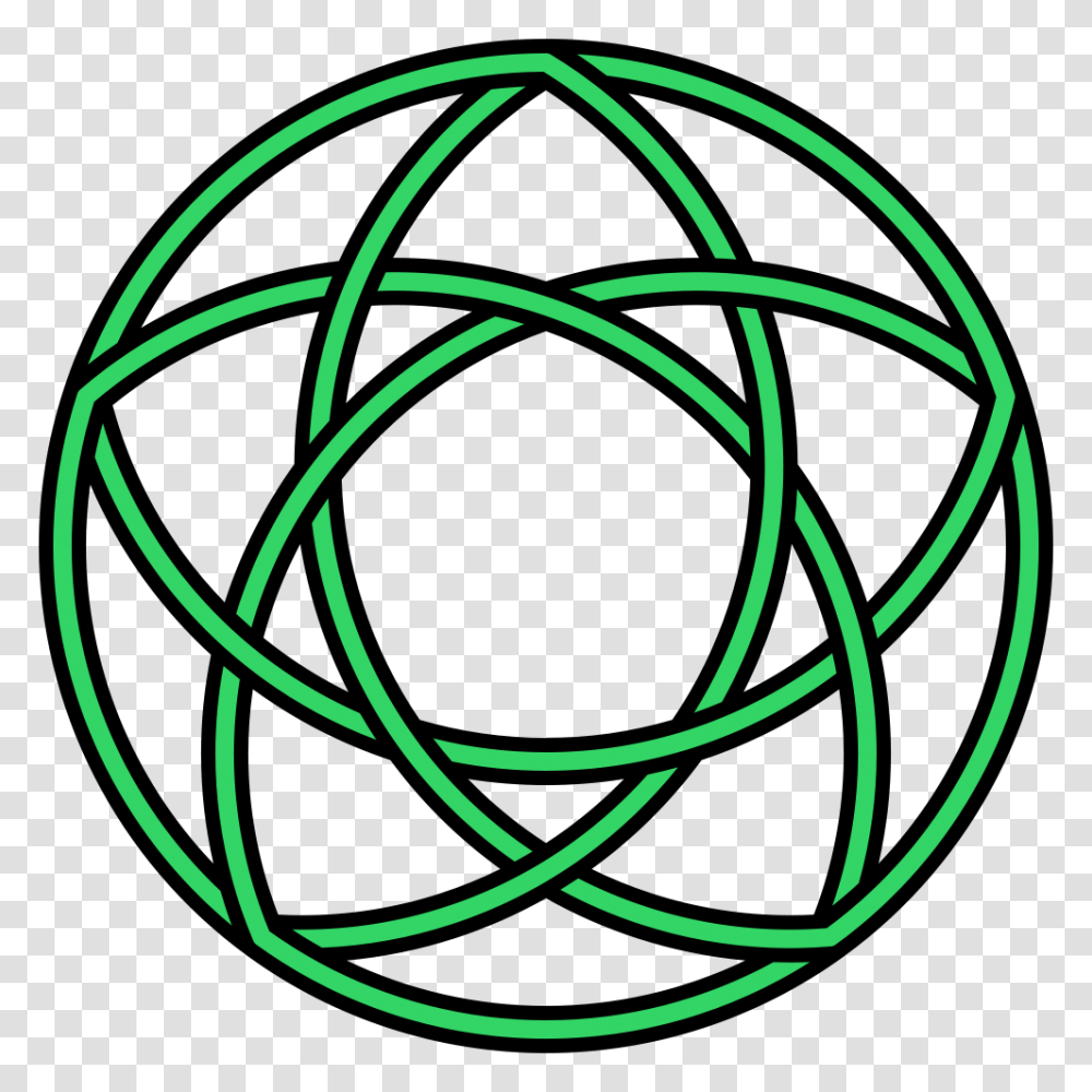 Pentacle Knot, Sphere, Spiral, Green, Photography Transparent Png