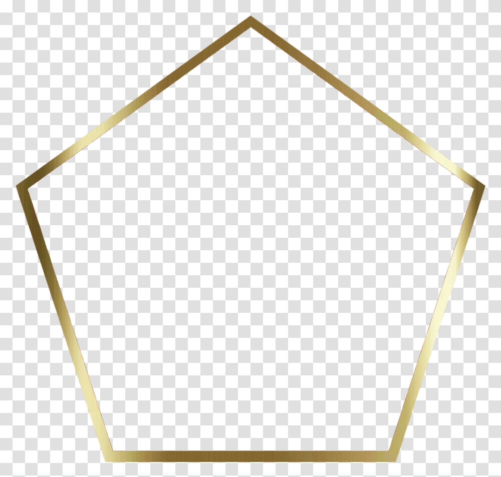 Pentagon Gold Pentgono, Triangle, Bow, Wood, Arrow Transparent Png