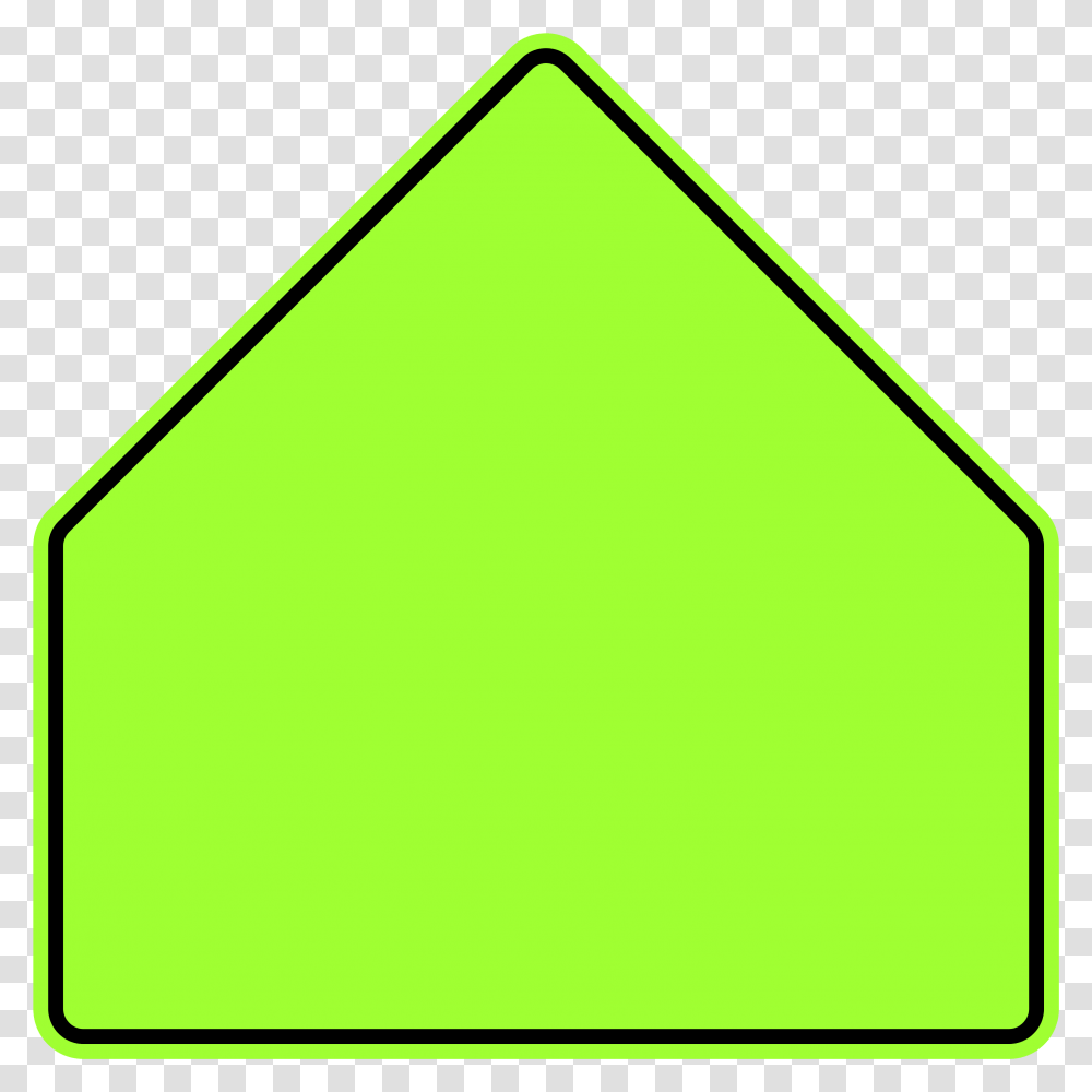 Pentagon Road Sign Green, Triangle, Label Transparent Png