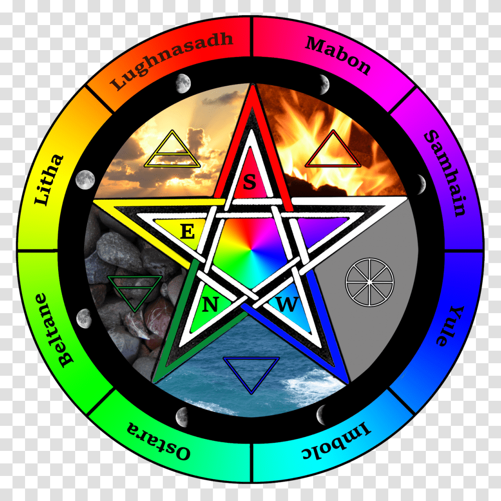 Pentagram Earth Wind Fire Water, Star Symbol, Clock Tower, Architecture Transparent Png