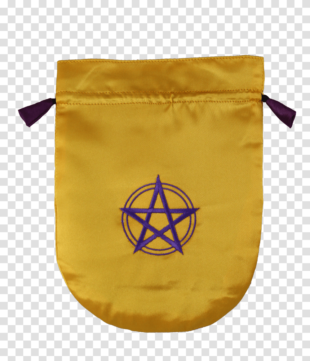 Pentagram In Circle Yellow Satin Messenger Bag Transparent Png