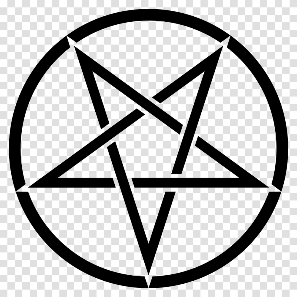 Pentagram Pentacle Satanism Symbol Sigil Of Baphomet Upside Down Pentagram, Gray Transparent Png