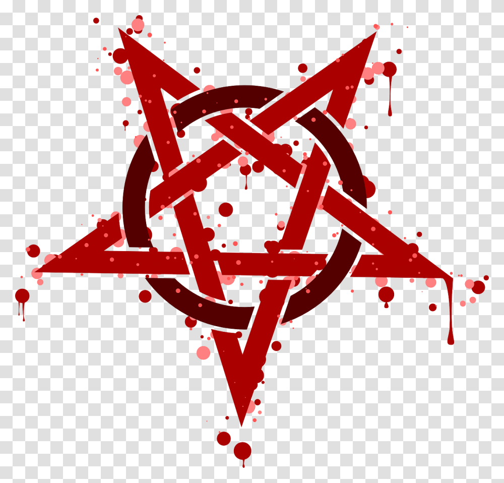 Pentagram Rouge Spot Symbol Pentalpha Pentangle Pentagram Vector Free, Star Symbol, Construction Crane Transparent Png