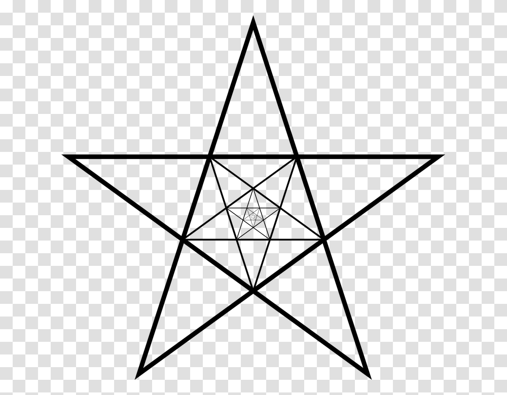 Pentagram Star Symbol Pentagon Magic Star In 2 Circles, Gray, World Of Warcraft Transparent Png
