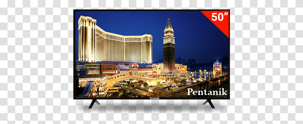 Pentanik 50 Inch Smart Led Tv The Venetian Macao, Metropolis, City, Urban, Building Transparent Png