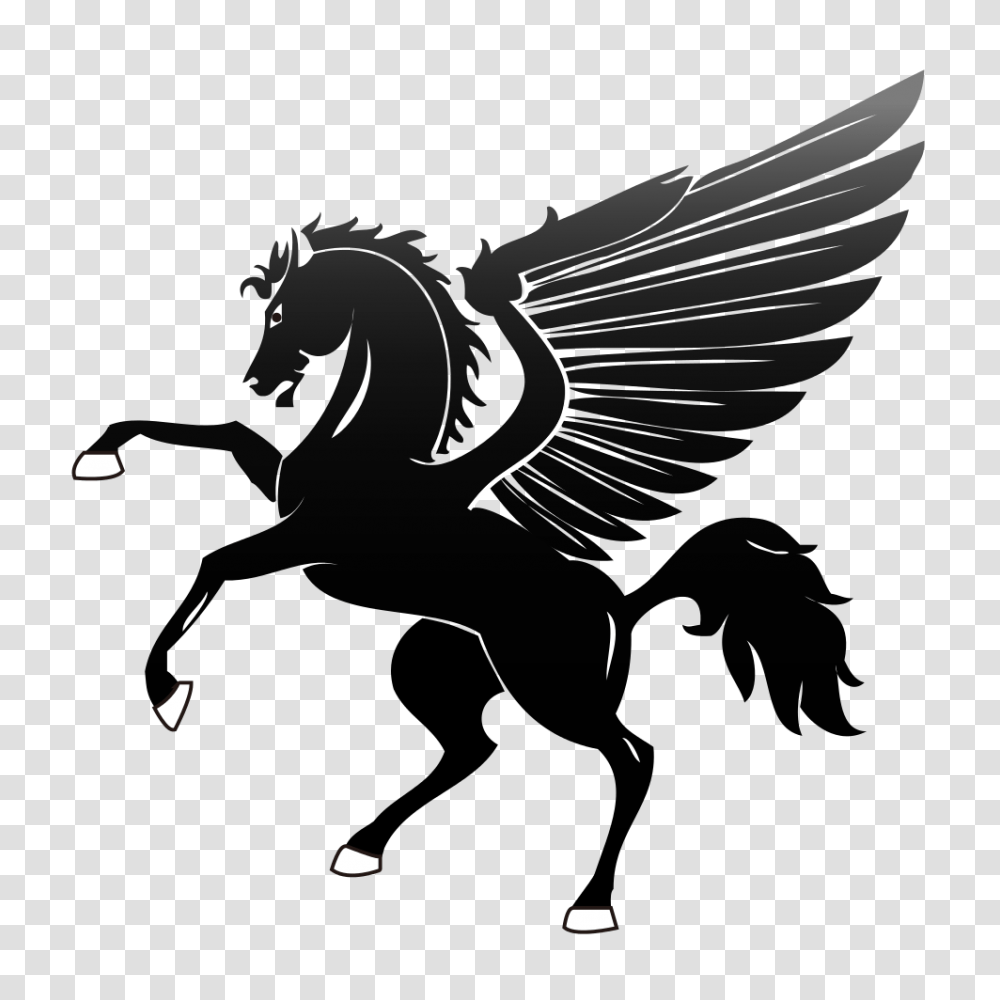 Peo Pegasus Black, Person, Human, Silhouette, Flying Transparent Png