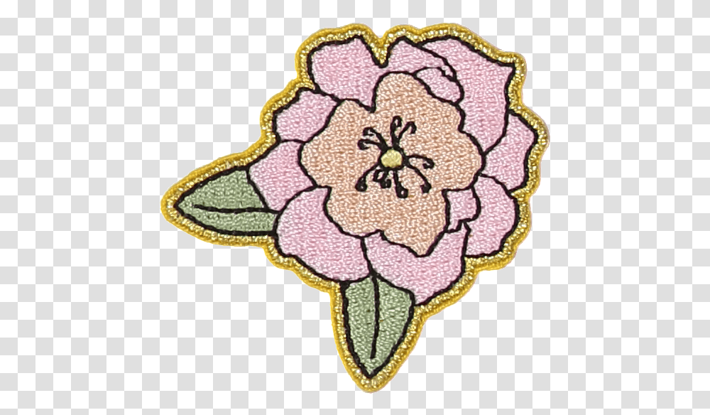 Peony Flower Sticker Patch Embellishment, Embroidery, Pattern, Rug, Stitch Transparent Png