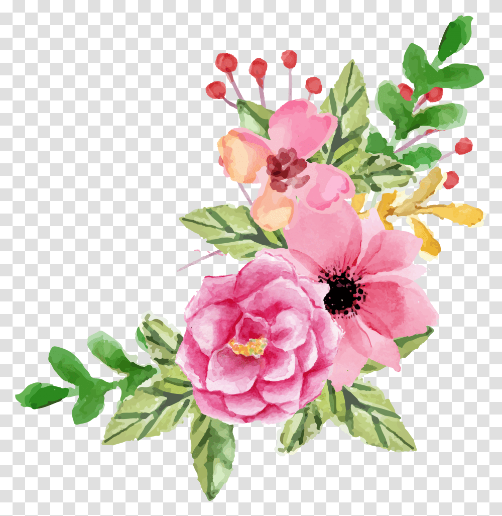 Peony Simple Clipart Pink Watercolor Flower Background, Plant, Blossom, Flower Arrangement, Flower Bouquet Transparent Png