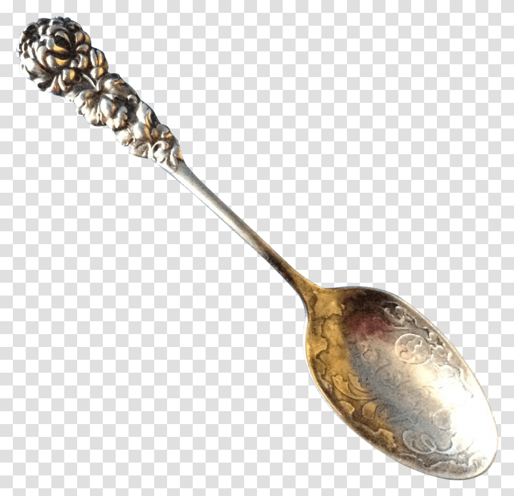 Peony Sterling Silver Spoon Engraved Elyria O Spoon, Cutlery, Wooden Spoon Transparent Png