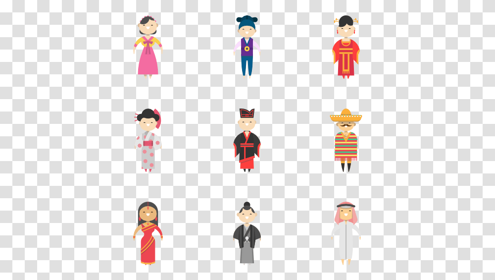 People Around The World Ethnic Icon, Costume, Face, Hat Transparent Png