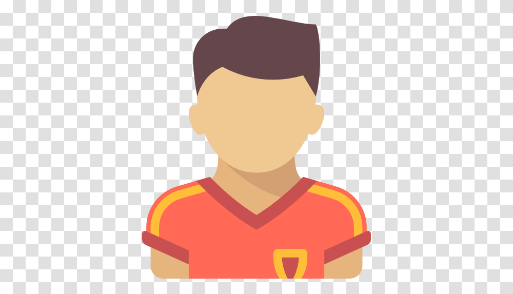 People Athletic Avatar Sporty Soccer Player Football Icon Football Player, Person, Label, Text, Neck Transparent Png