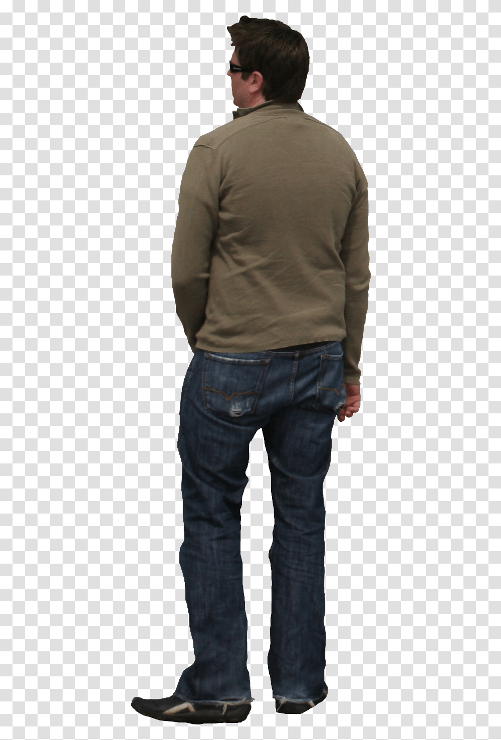 People Back Person Standing Back, Pants, Clothing, Jeans, Sleeve Transparent Png