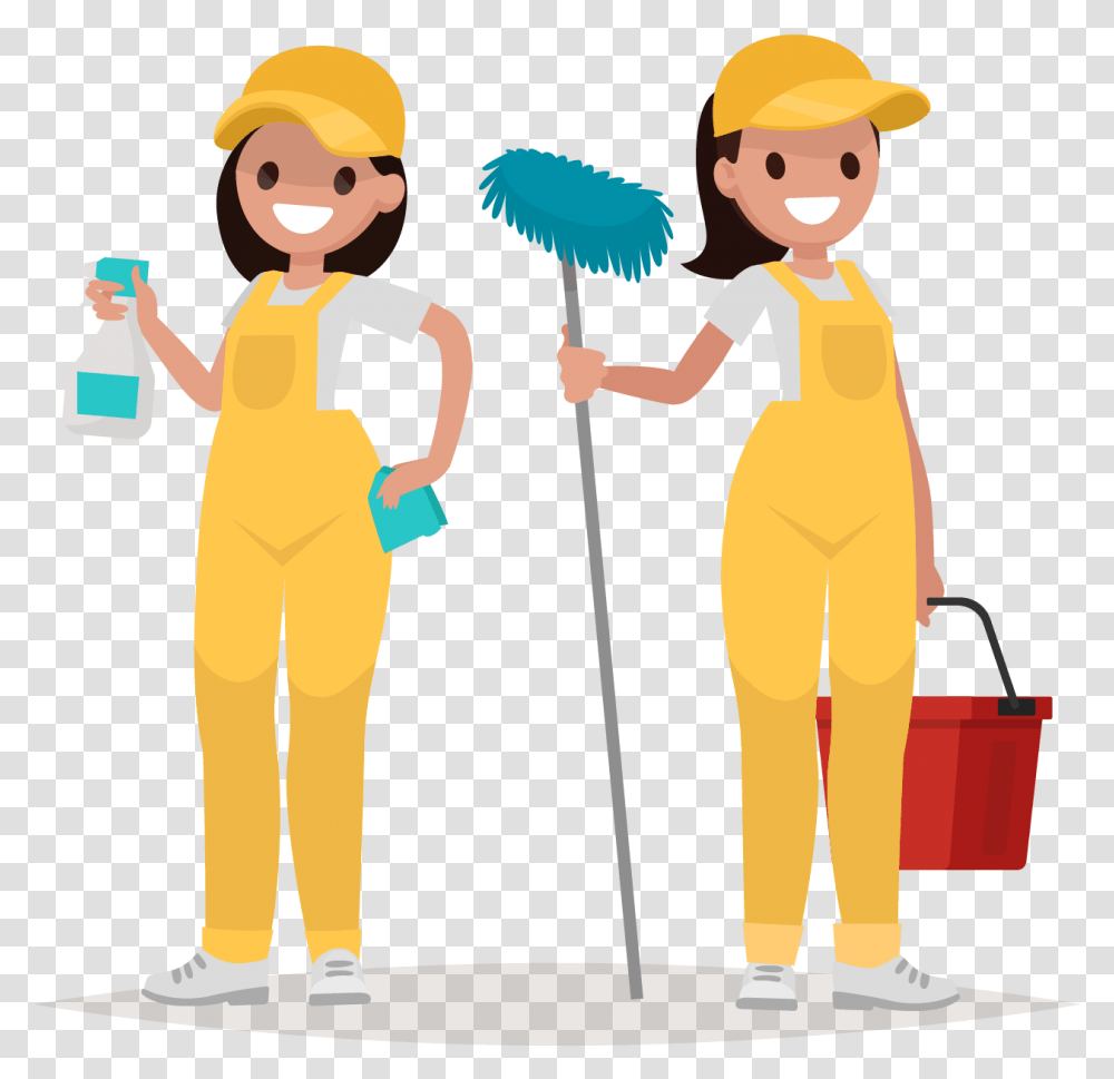 People Cleaning Clipart Cleaning Services Vector, Person, Human, Female, Girl Transparent Png