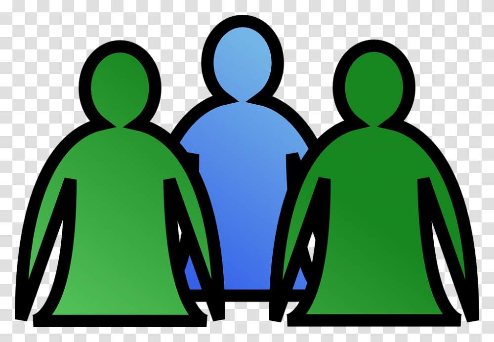 People Clipart, Green, Silhouette, Crowd Transparent Png