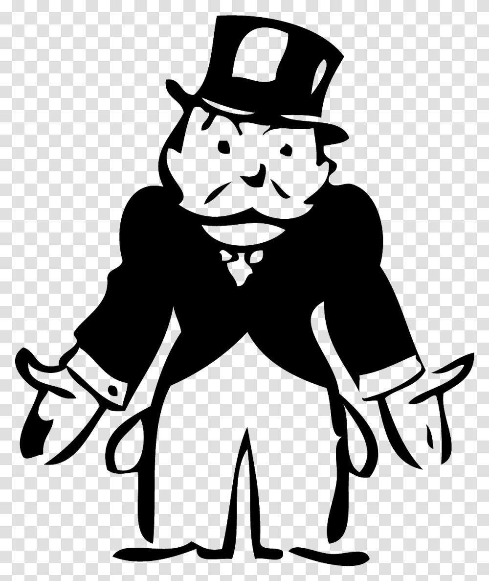 People Clipart Rich Man The Broke Monopoly Man, Person, Human, Silhouette, Kneeling Transparent Png