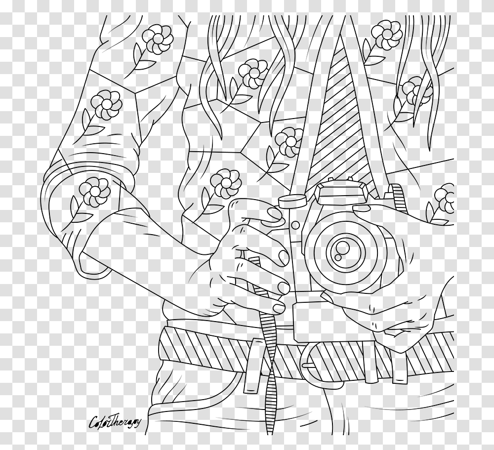 People Coloring Book Pages, Gray, World Of Warcraft Transparent Png