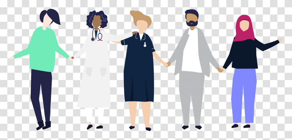 People Coming Together For Change Working In Multicultural Teams, Person, Lab Coat, Sleeve Transparent Png