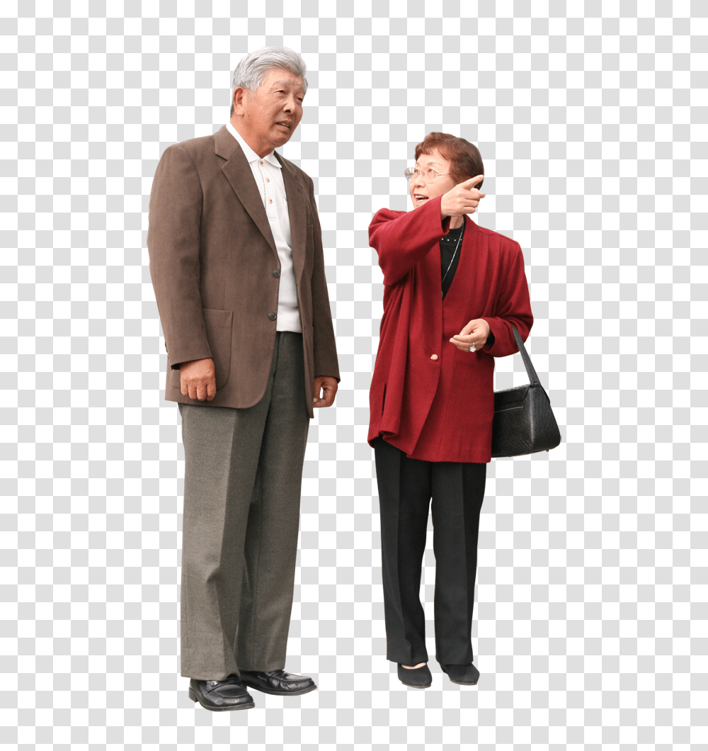 People Crowd Talk Cutout Elderly People Cut Out, Coat, Clothing, Suit, Overcoat Transparent Png