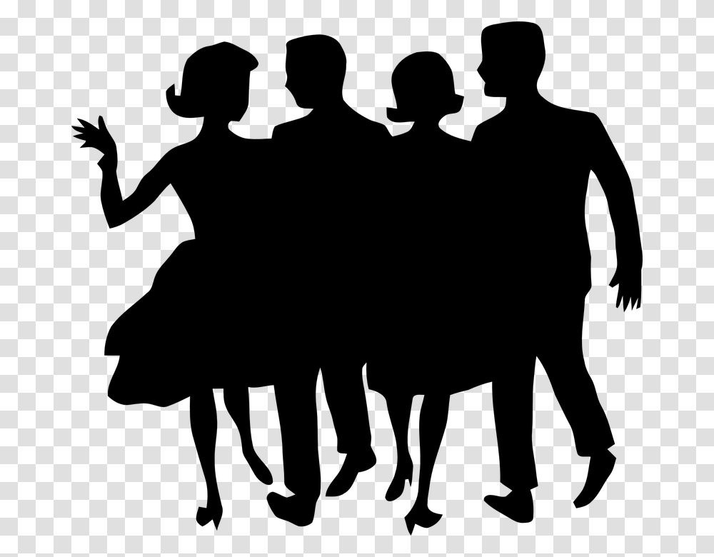 People Dance Dancing Silhouette Man Woman Party 1950s Clip Art, Gray, World Of Warcraft Transparent Png