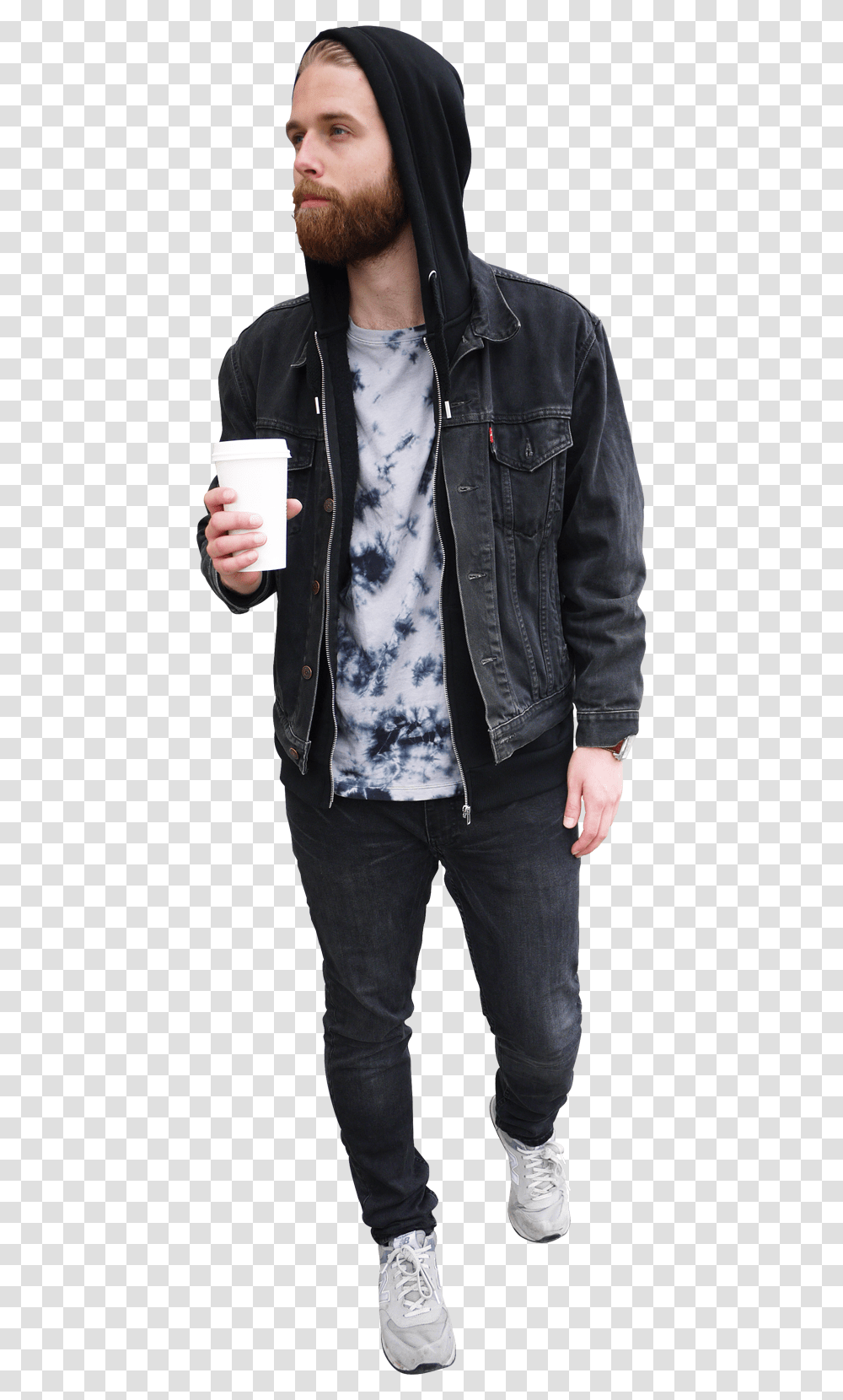 People Drinking Coffee Person Drinking Coffee, Apparel, Jacket, Coat Transparent Png