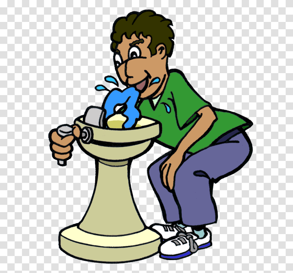 People Drinking Water Fountain Clip Art, Person, Human, Drinking Fountain, Reading Transparent Png