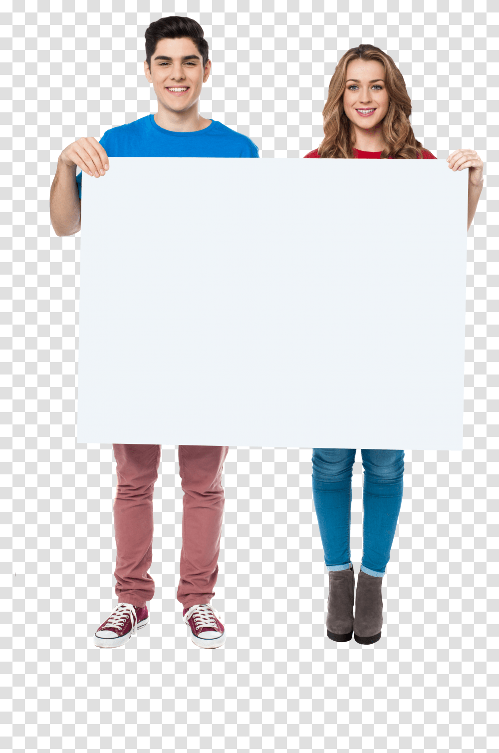 People Holding Banner Royalty Free Person Holding A Sign, White Board, Female, Skin Transparent Png
