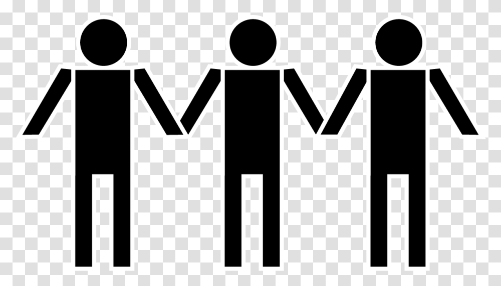 People Holding Handins Clipart, Emblem, Stencil Transparent Png