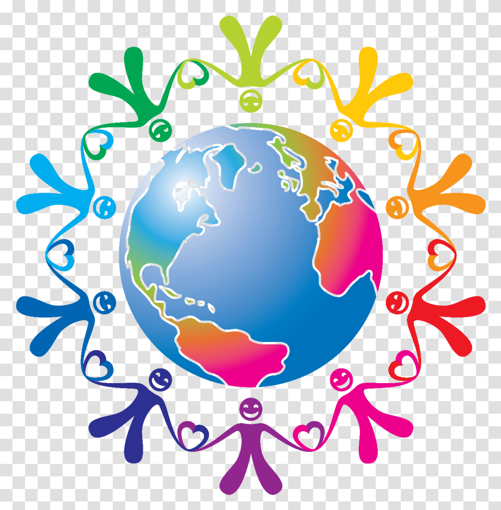People Holding Hands Around The World Gif Togetherness Clipart, Outer Space, Astronomy, Universe, Planet Transparent Png