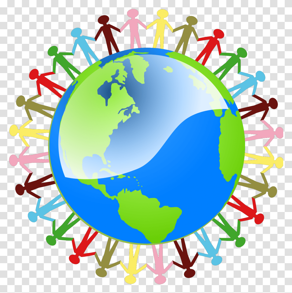 People Holding Hands Around The World People Holding Hands Around The World, Outer Space, Astronomy, Universe, Planet Transparent Png