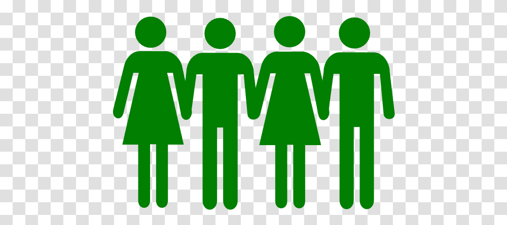People Holding Hands Clipart Silhouette, Word, Green Transparent Png