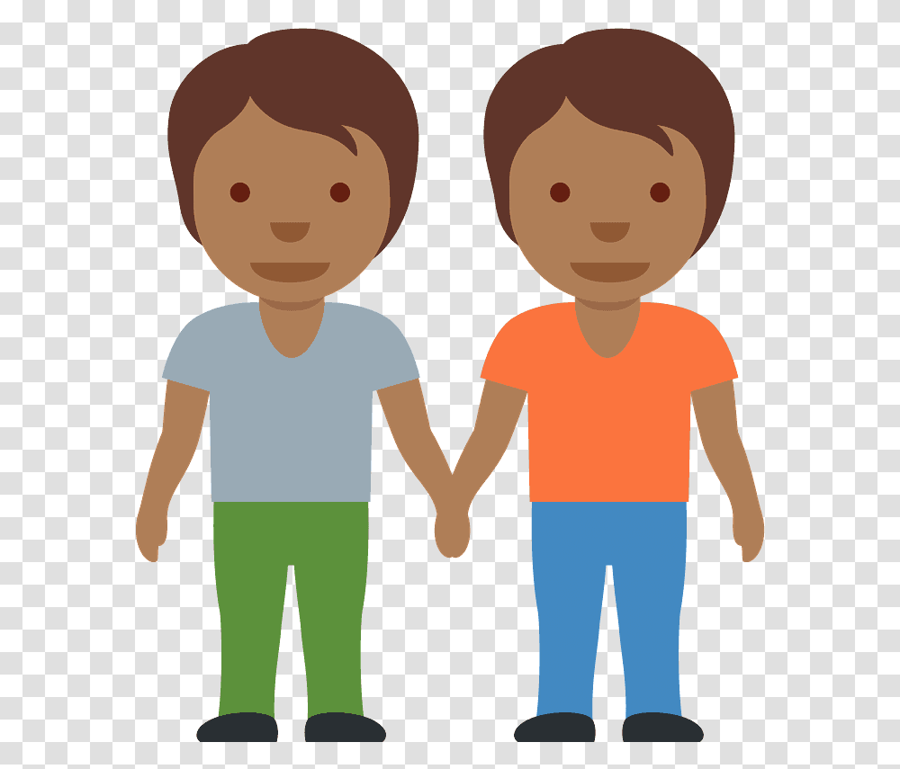People Holding Hands Emoji Clipart Imagenes De Dos Personas Animadas, Human, Poster, Advertisement, Family Transparent Png