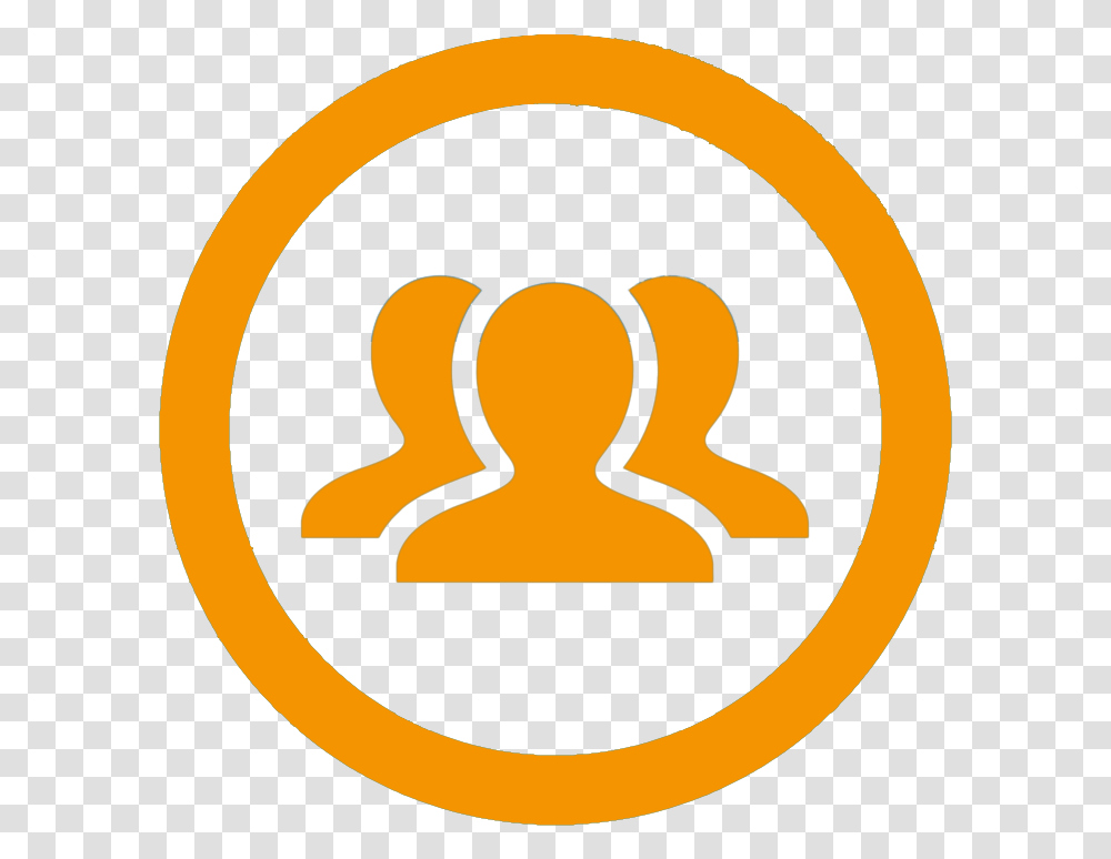 People Icon Orange Social Media Group Icon, Logo, Symbol, Trademark, Text Transparent Png