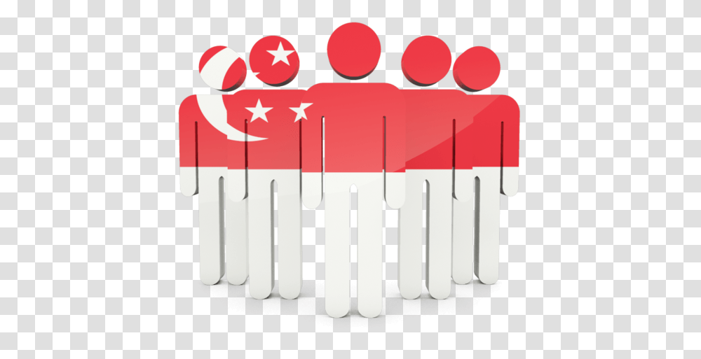 People Icon Singapore Flag With People Transparent Png
