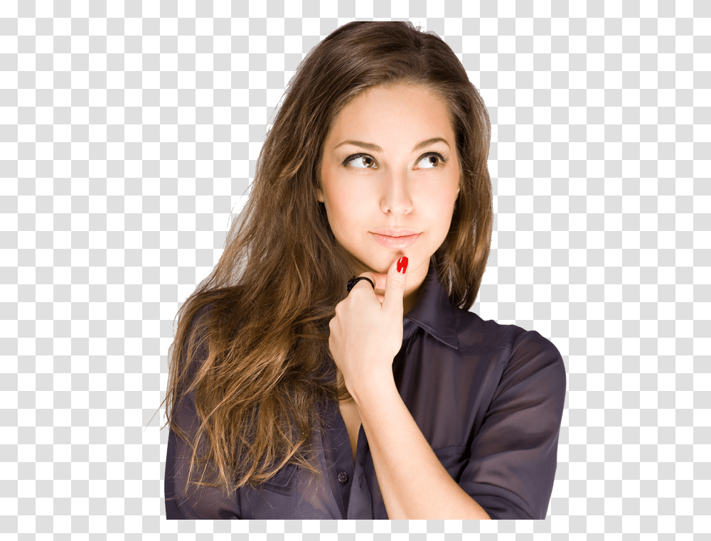 People In Deep Thought, Female, Person, Face Transparent Png
