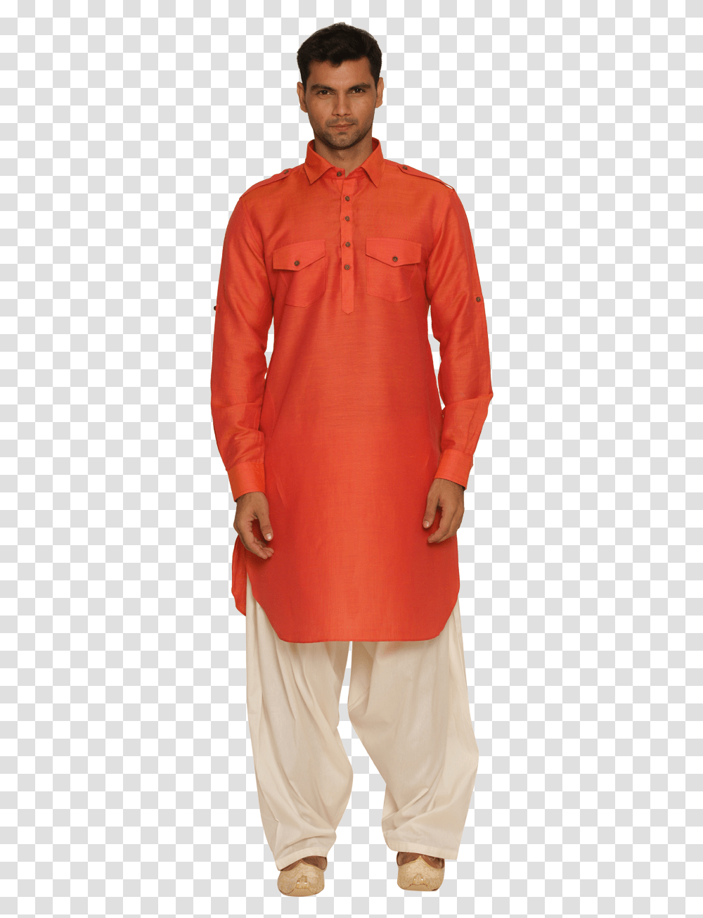 People In Suits Pathani Kurta In Orange, Sleeve, Long Sleeve, Person Transparent Png