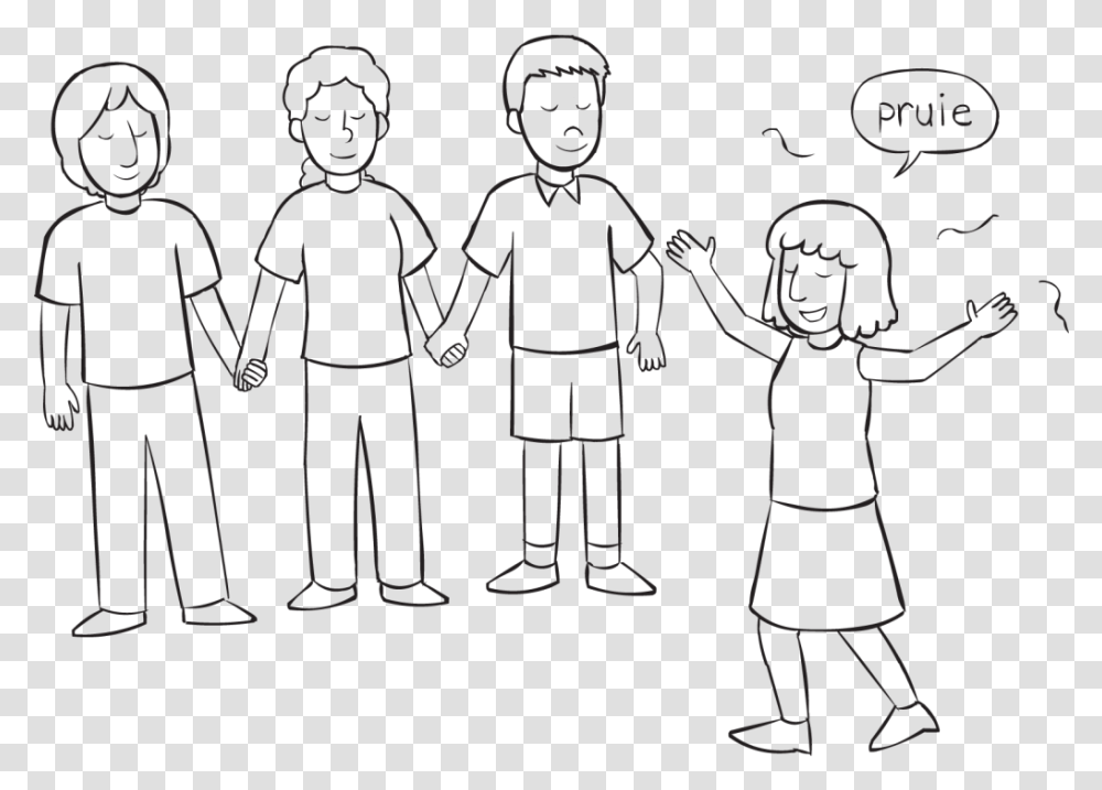 People Linking Arms Line Art, Holding Hands, Person, Human, Family Transparent Png