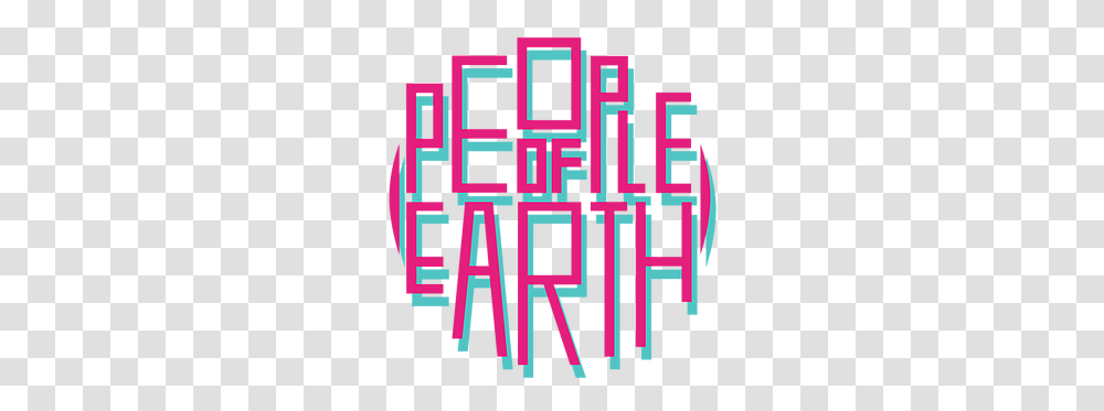 People Of Earth Music Poe Graphic Design, Text, Pac Man, Alphabet Transparent Png