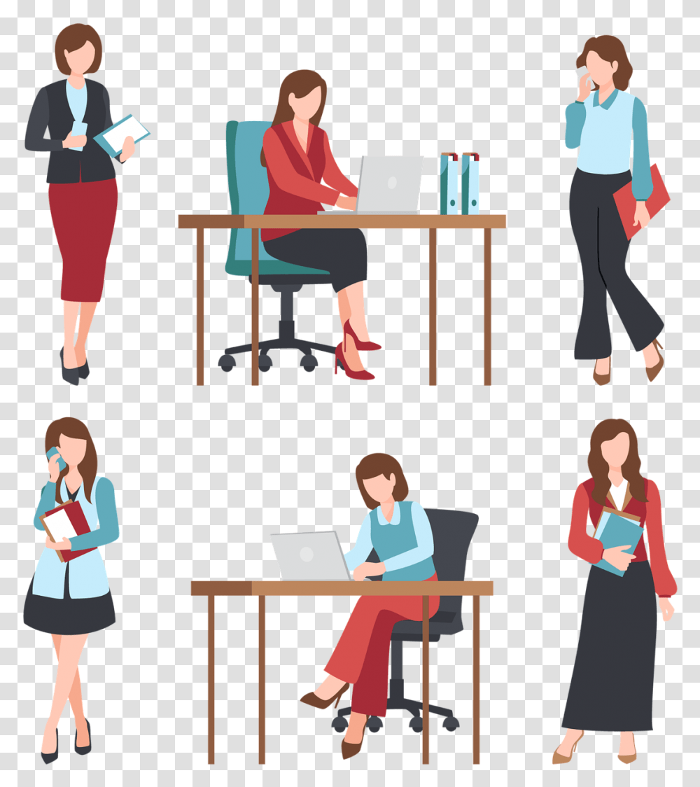 People Office Job Sitting, Standing, Person, Crowd, Audience Transparent Png