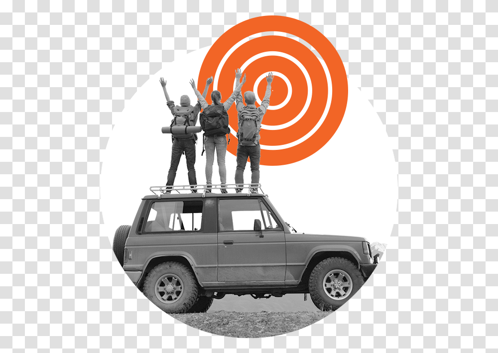 People On Jeep Off Road Vehicle, Person, Human, Car, Transportation Transparent Png