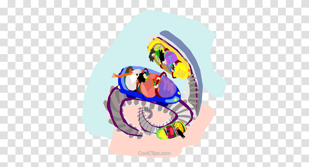 People On Roller Coaster Ride Royalty Free Vector Clip Art, Astronaut, Leisure Activities, Crowd Transparent Png