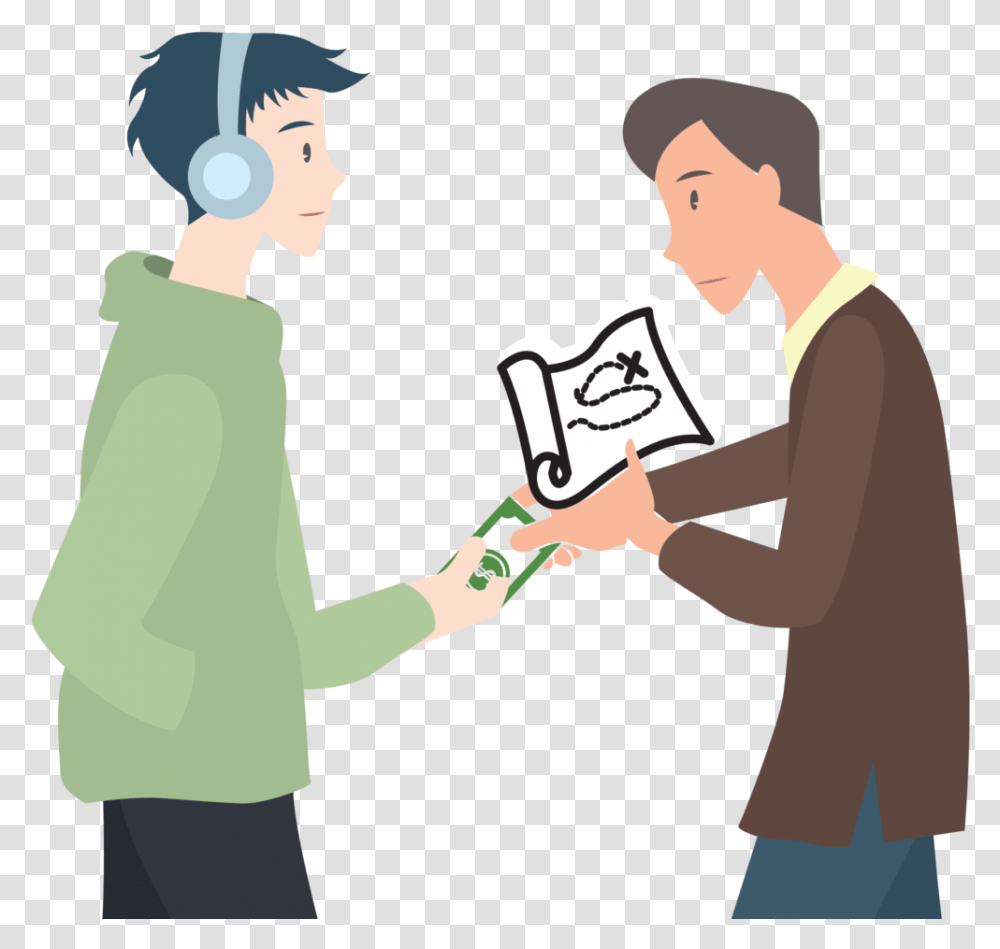 People Reaching For Money Clipart Clipart Royalty Free Giving Someone Money Cartoon, Person, Long Sleeve, Performer, Carton Transparent Png