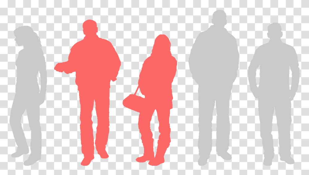 People Red, Person, Silhouette, Crowd, Duel Transparent Png