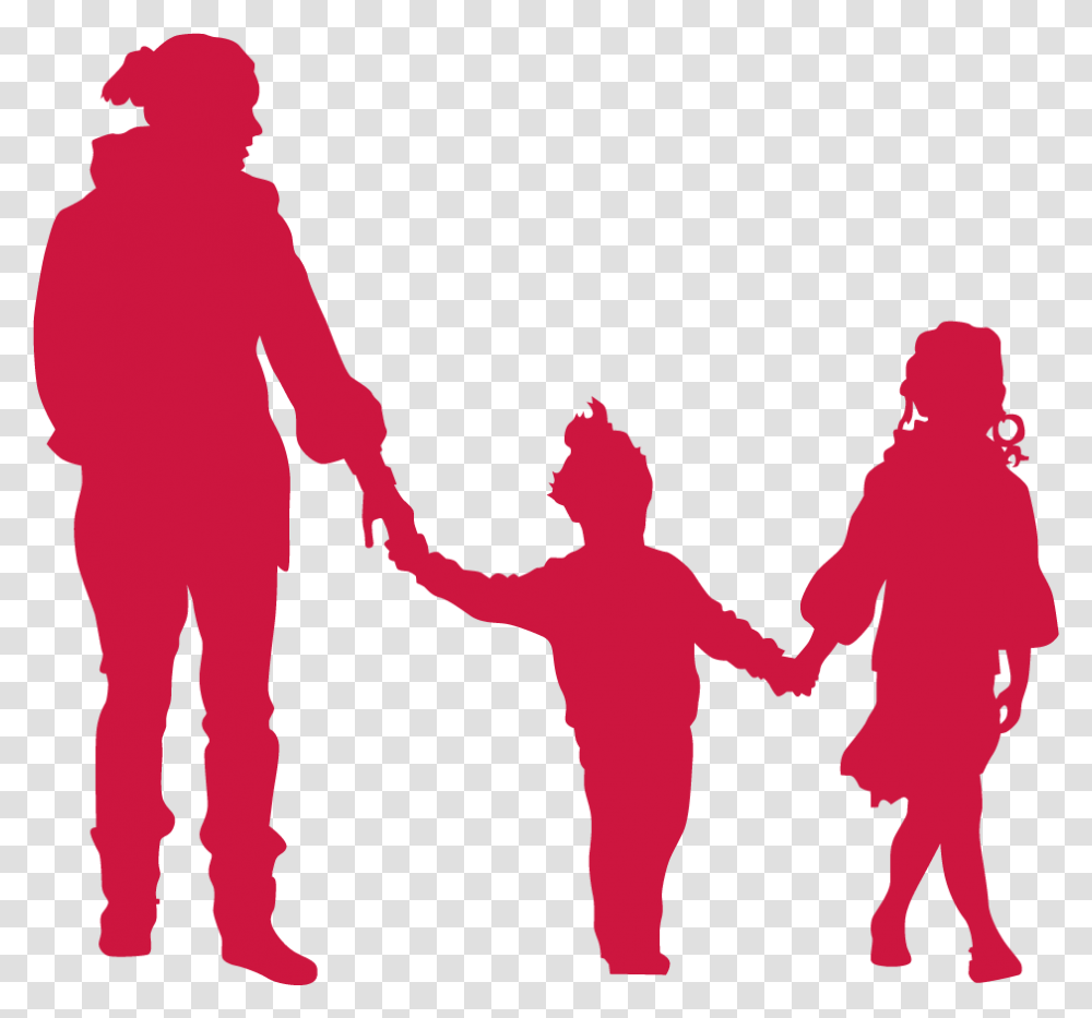 People Red Silhouette, Person, Human, Family, Hand Transparent Png
