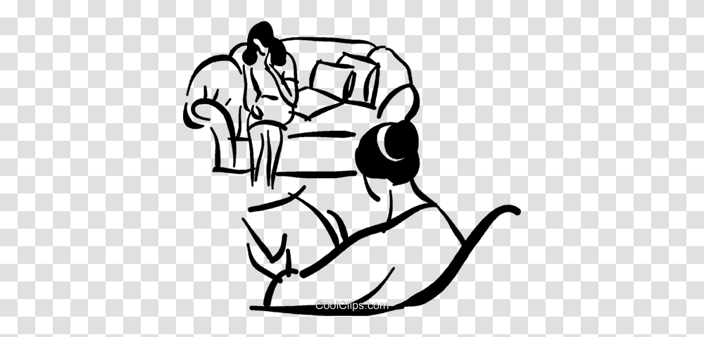 People Relaxing In The Living Room Royalty Free Vector Clip Art, Bird, Animal, Stencil, Electronics Transparent Png