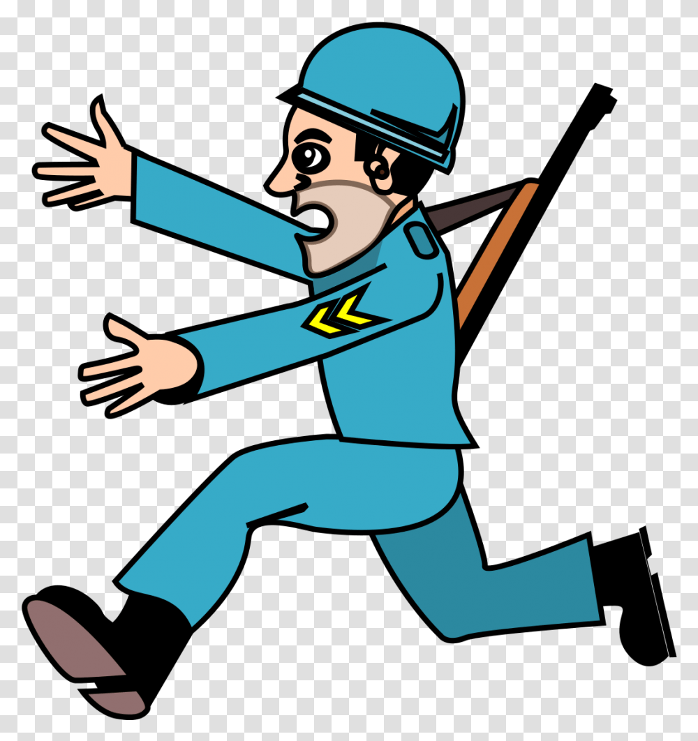 People Running Away Scared Soldier Clipart, Sport, Sports, Hand, Ninja Transparent Png