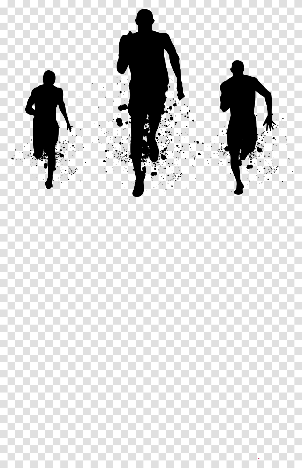 People Running Silhouette People Running, Person, Human, Stencil Transparent Png