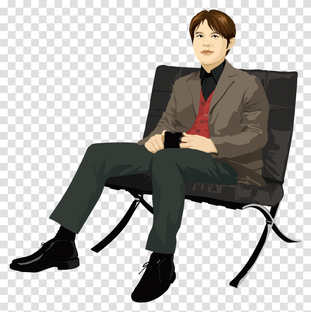 People Seat, Sitting, Person, Suit Transparent Png