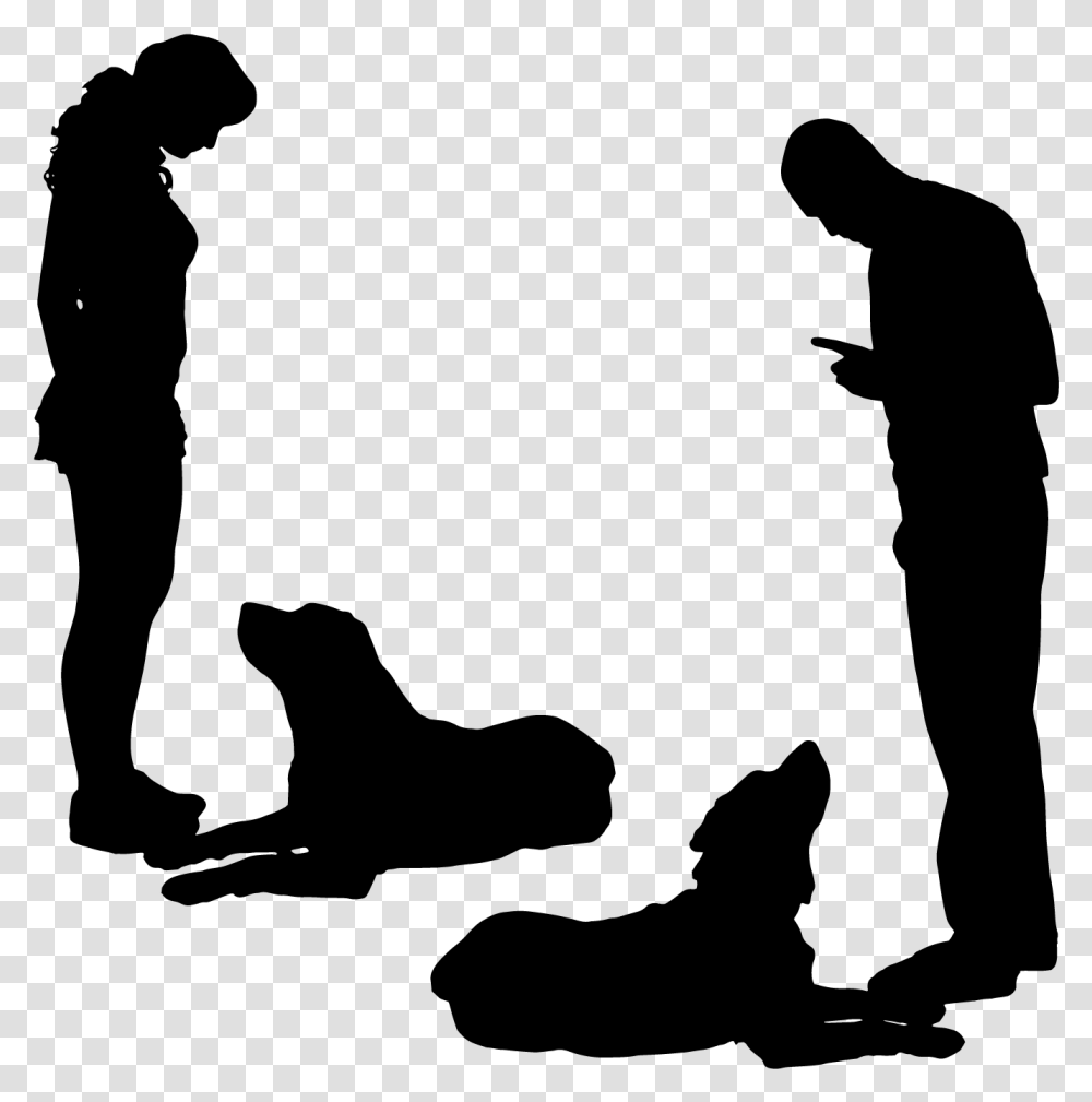 People Shadow Dog Training Silhouette, Gray, World Of Warcraft Transparent Png